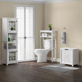 Alaterre Furniture 27-in x 44-in x 8-in White Wood Freestanding Linen Cabinet