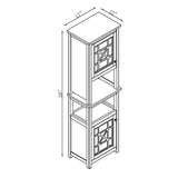 Alaterre Furniture 17-in x 29-in x 12-in White Wood Freestanding Linen Cabinet