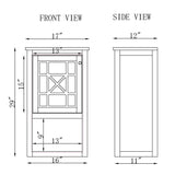 Alaterre Furniture 17-in x 29-in x 12-in White Wood Freestanding Linen Cabinet