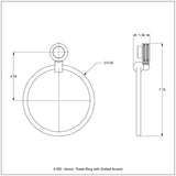 Allied Brass Venus Polished Brass Wall Mount Towel Ring