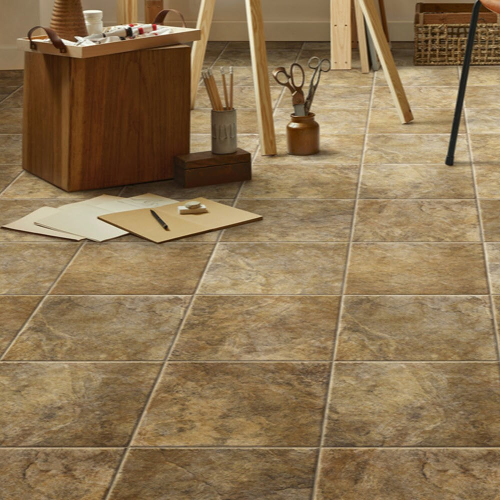 Congoleum AirStep Plus Starlight Sunstone Sheet Vinyl Sample (Cut-to-Length, 13-mil Wear Layer)
