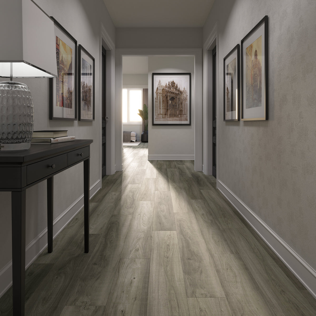 Lucida USA (Sample) MaxCore Silver Leaf Vinyl Plank, 7.31 in x 48 in, 6mm