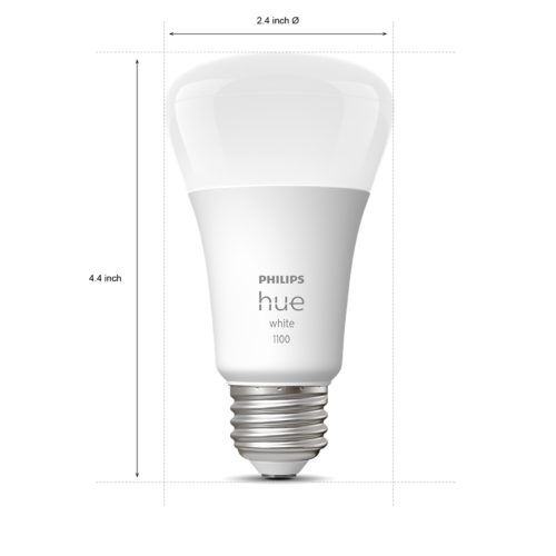 Philips 60-Watt Equivalent A19 Dimmable Hue White Smart Wireless Soft White LED Light Bulb Starter Kit