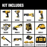 20-Volt Max Lithium-Ion Cordless Combo Kit (10-Tool) w/ (2) Batteries 2.0Ah, Charger & Tool Bag - Super Arbor