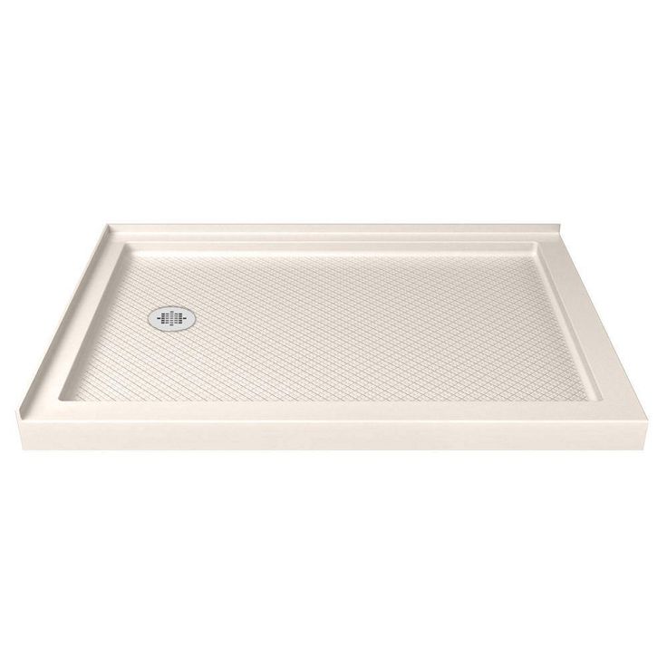 SlimLine 36 in. D x 54 in. W Double Threshold Shower Base in White, Left Drain