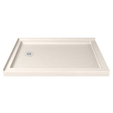 SlimLine 36 in. D x 54 in. W Double Threshold Shower Base in White, Left Drain