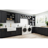 Home Decorators Collection Newport 24 in. W x 24 in. D x 24 in. H Assembled Plywood Wall Bridge Kitchen Cabinet in Deep Onyx with Soft Close