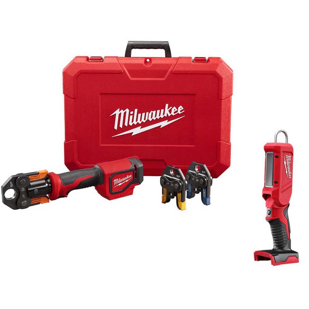 M18 18-Volt Lithium-Ion Cordless Short Throw PEX Press W/ LED Stick Light - Super Arbor