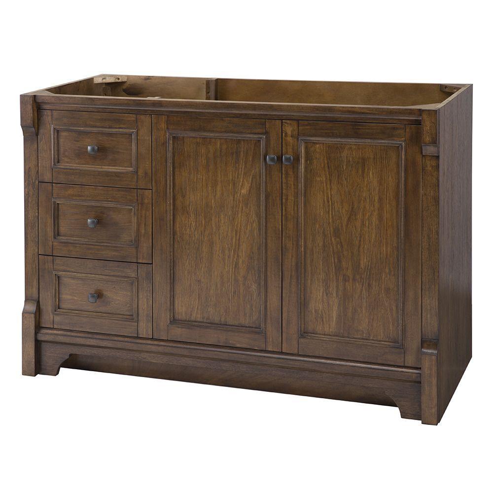 Creedmoor 36 in. W Bath Vanity Cabinet Only in Walnut with Left Hand Drawers - Super Arbor