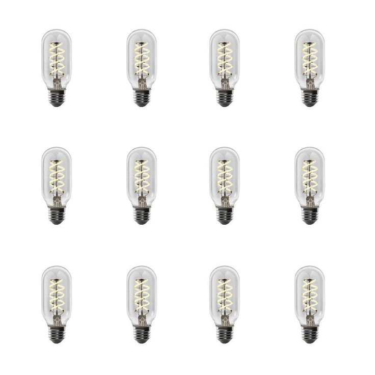 Feit Electric 40-Watt Equivalent T14 Dimmable LED Clear Glass Vintage Edison Light Bulb With Spiral Filament Warm White (12-Pack)