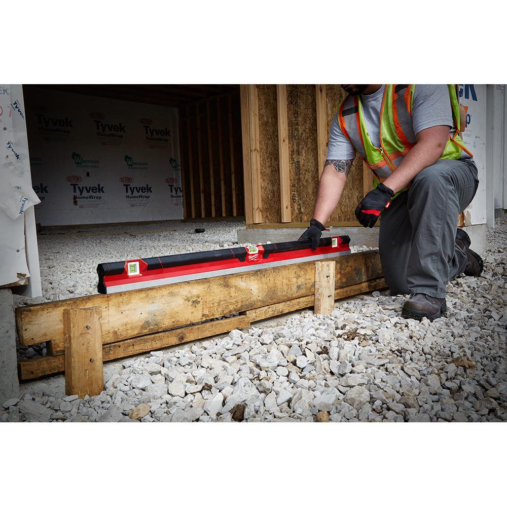 48 in. Concrete Screed Level w/ 150 ft. Extra Bold Large Capacity Chalk Reel - Super Arbor