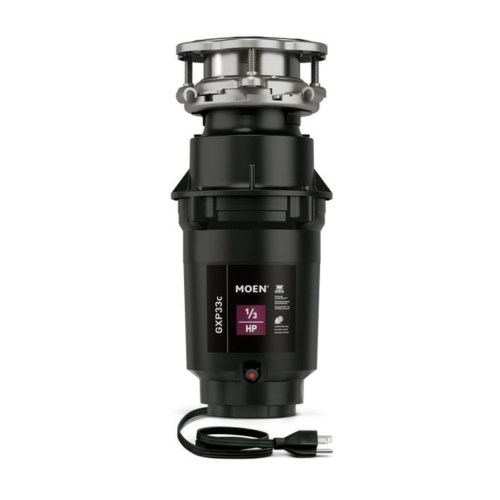 MOEN Lite Series 1/3 HP Continuous Feed Garbage Disposal including Stainless Drain Stopper