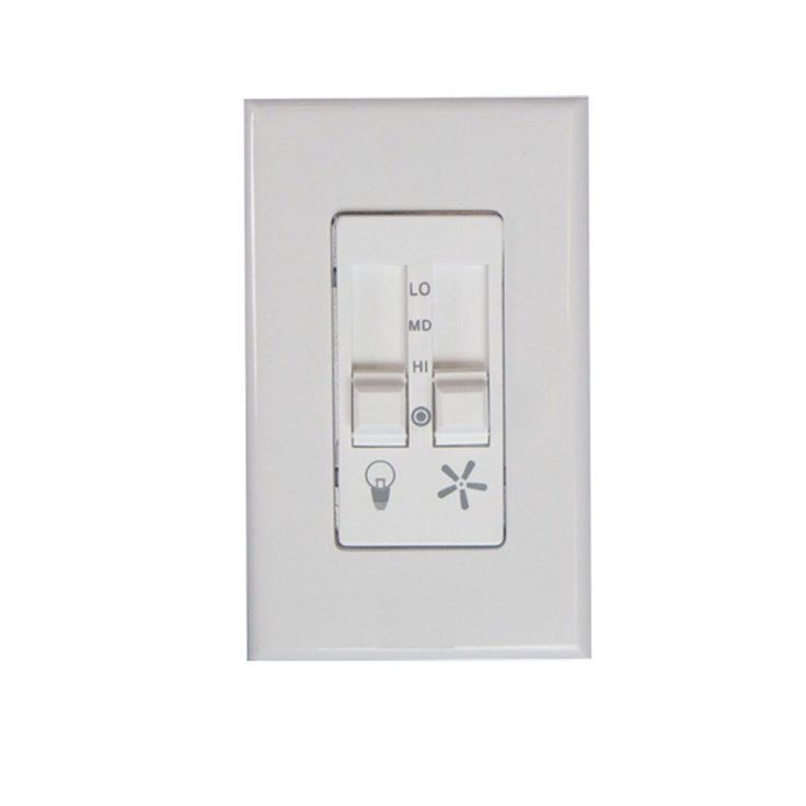3-Speed Dual Slide White Fan and Light Switch
