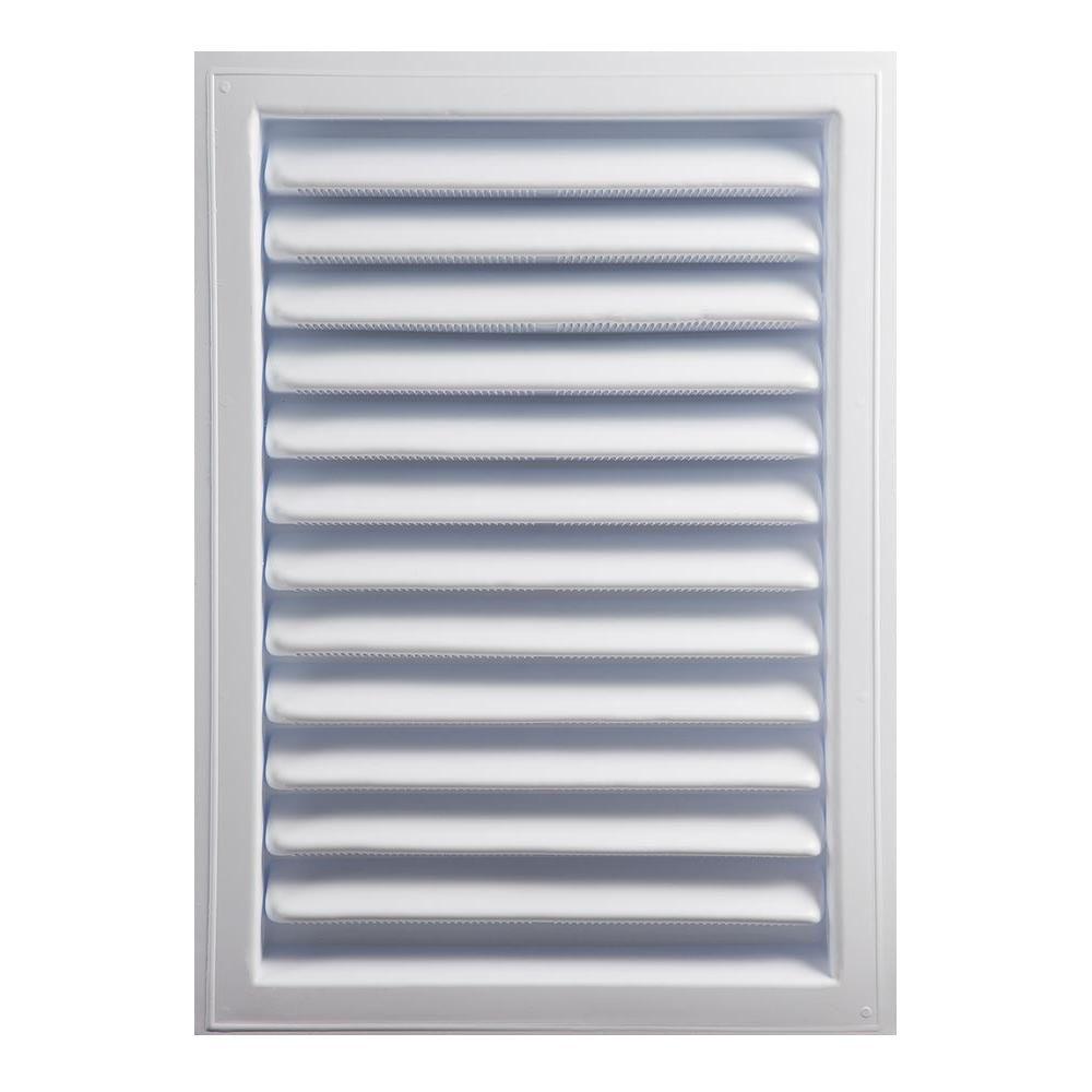 18 in. x 24 in. Plastic Wall Louver Static Vent in White - Super Arbor