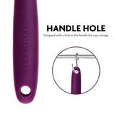 Premium Silicone BPA-Free, Spatula with Stainless Steel Core 500F Heat-Resistant, Non-Stick, Dishwasher Safe, Purple
