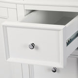 Hampton Harbor 45 in. W x 22 in. D Bath Vanity in White with Natural Marble Vanity Top in White Natural