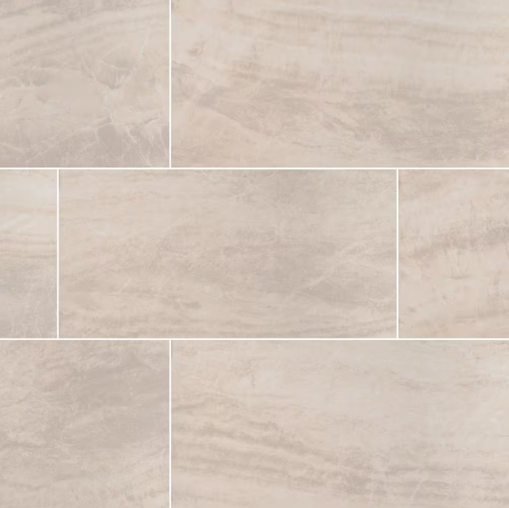 Pavia Crema 12 in. x 24 in. Polished Porcelain Floor and Wall Tile (16 sq. ft. / case)