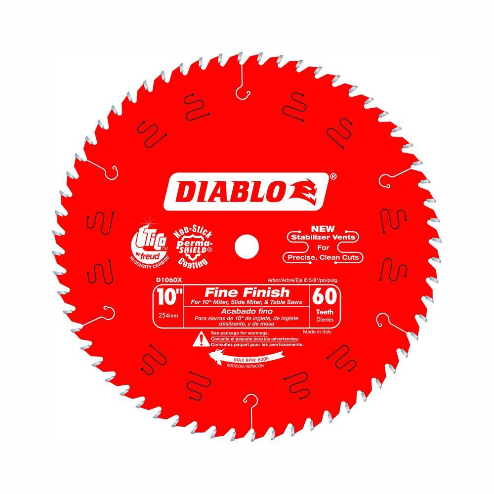 10 in. x 60-Teeth Fine Finish Saw Blade - Super Arbor
