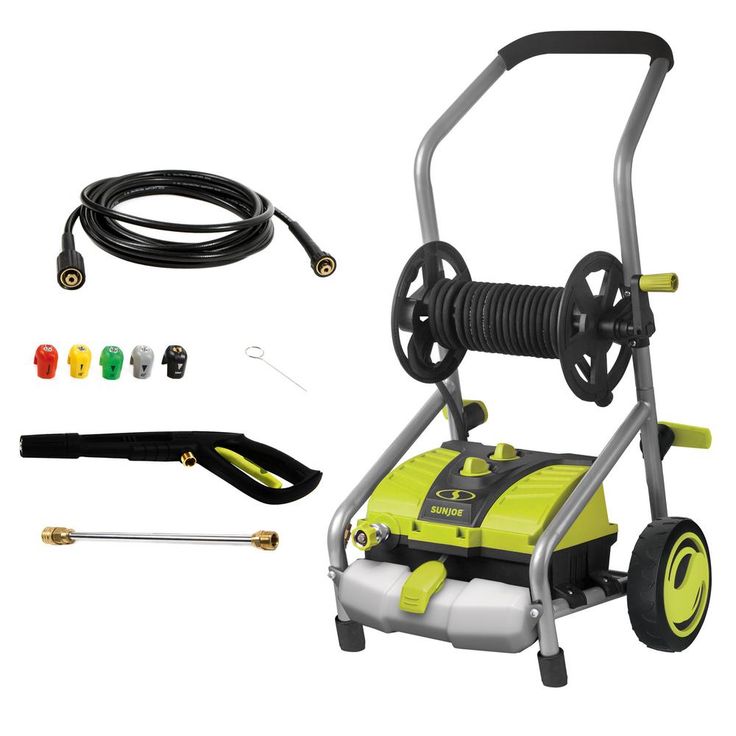 Sun Joe 2030 PSI 1.76 GPM 14.5 Amp Electric Pressure Washer with Pressure-Select Technology and Hose Reel