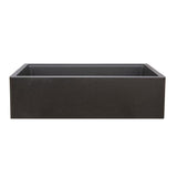 Titan Farmhouse Granite Composite 33 in. Single Bowl Kitchen Sink in Black with Cutting-Board and Strainer