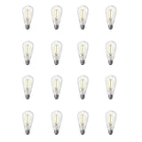 Feit Electric 60W Equivalent ST19 Dimmable LED Clear Glass Vintage Edison Light Bulb With Straight Filament Warm White (16-Pack)