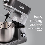 4.5 Qt. 12-Speed Black and Silver Stand Mixer