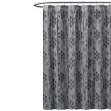Pretty Petals 72 in. Grey Shower Curtain - Super Arbor