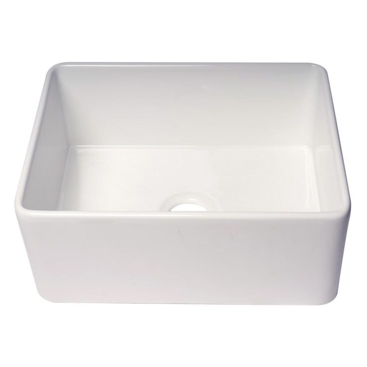 Fireclay 24 in. Single Bowl Farmhouse Kitchen Sink in White