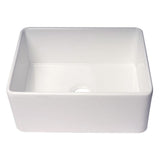 Fireclay 24 in. Single Bowl Farmhouse Kitchen Sink in White