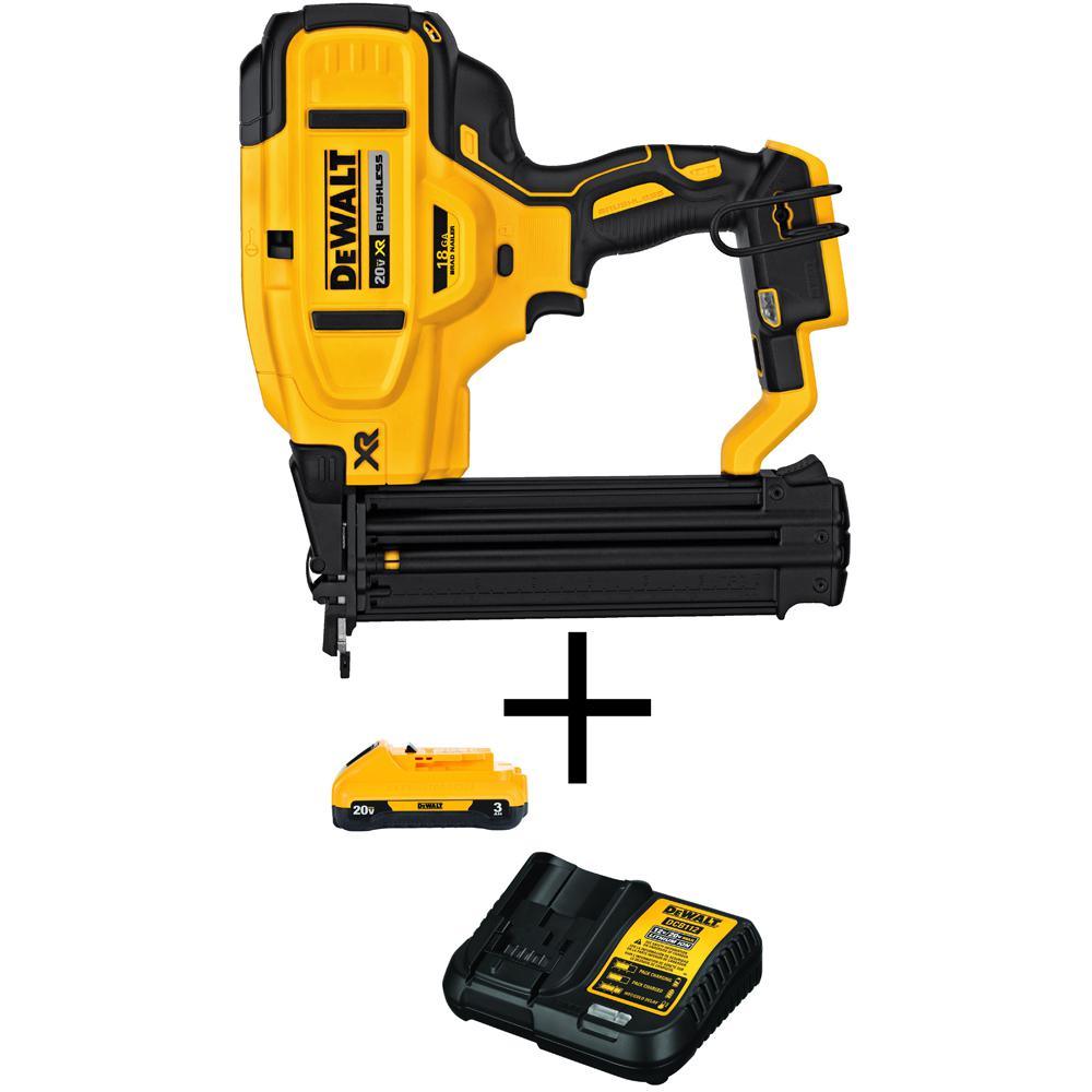 20-Volt Max Lithium-Ion 18-Gauge Cordless Brad Nailer Kit - Super Arbor