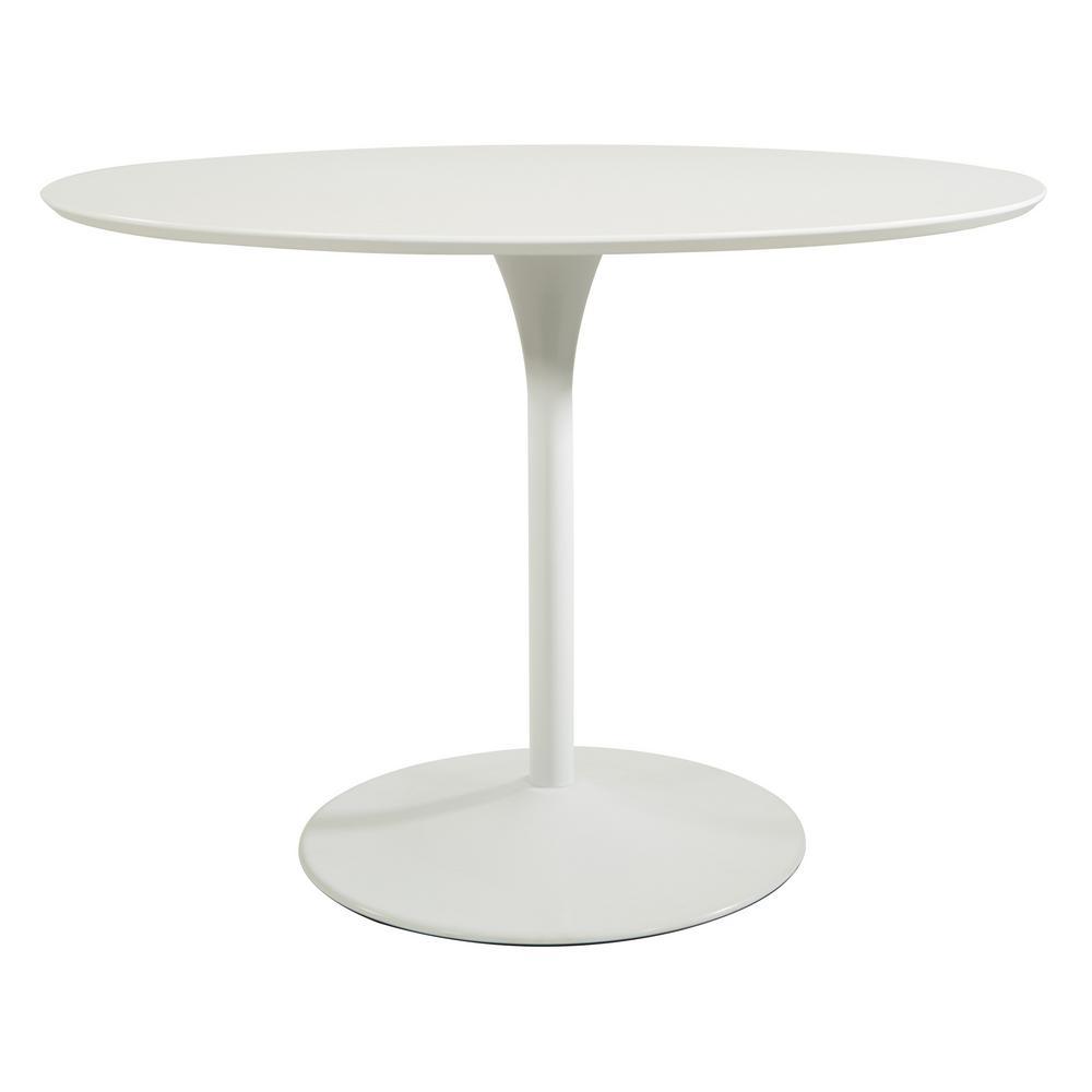 Flower Dining Table with White Top and White Base - Super Arbor