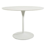 Flower Dining Table with White Top and White Base - Super Arbor