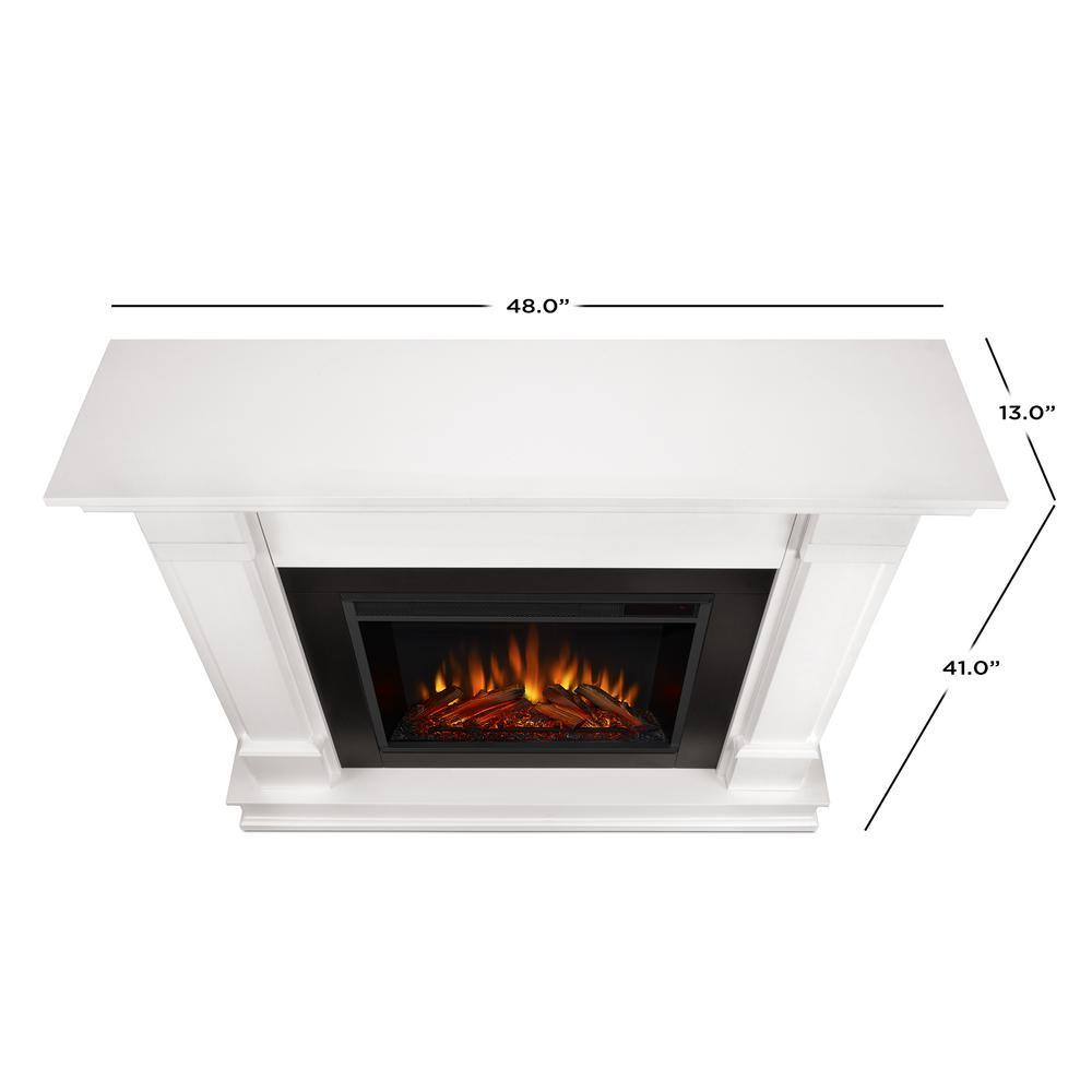 Silverton 48 in. Electric Fireplace in White - Super Arbor