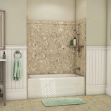 Elite 32 in. x 60 in. x 60 in. 9-Piece Easy Up Adhesive Tub Surround in Calypso - Super Arbor