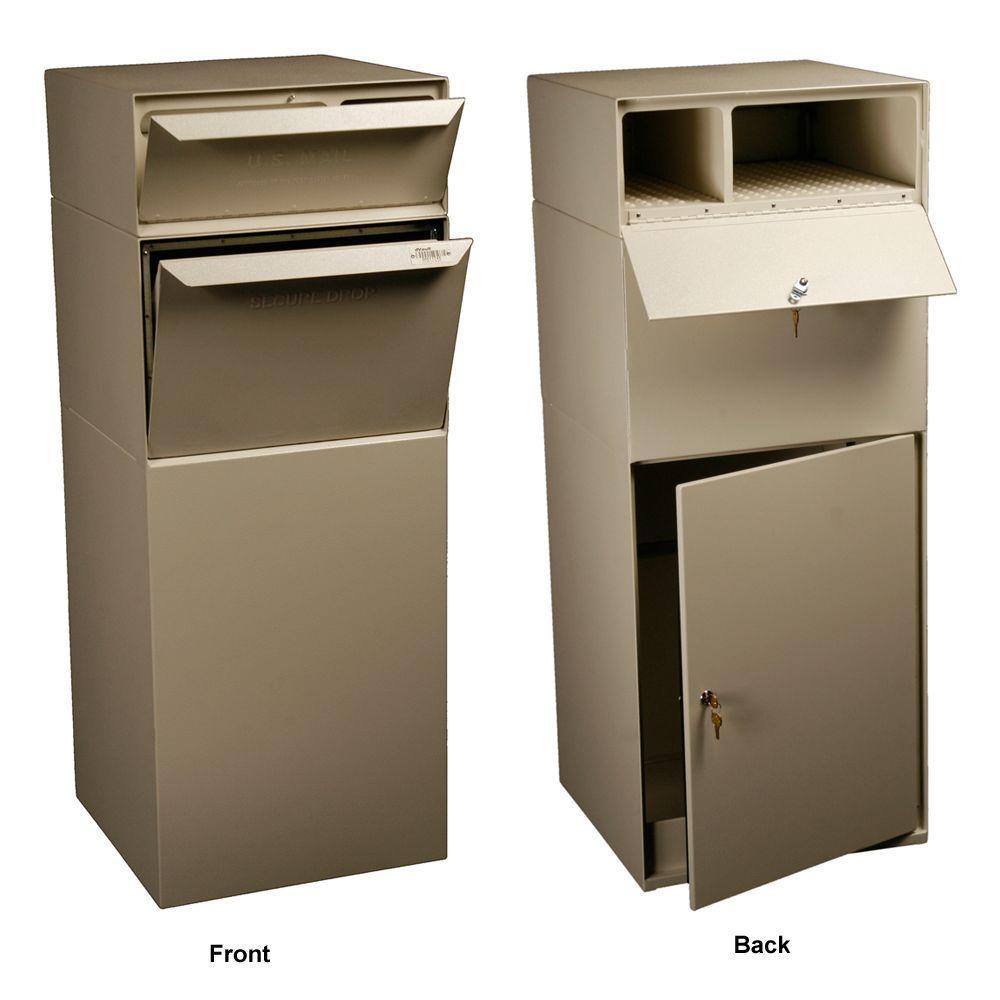 Full Service Vault Mailbox with Mail and Package Delivery in Black - Super Arbor