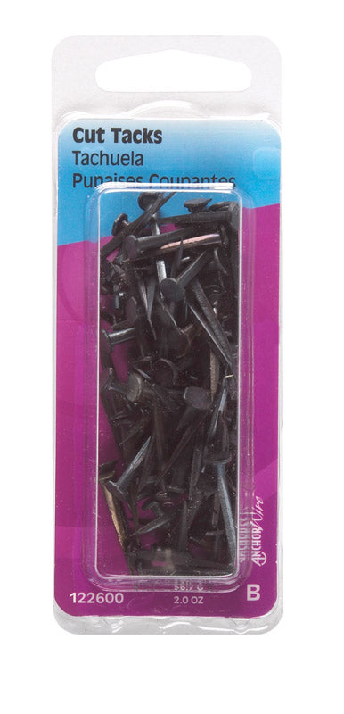 Hillman No. 22 x 1 in. Blue Steel Cut Tacks, 2-Pack