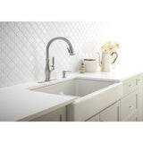 Worth Single-Handle Pull-Down Sprayer Kitchen Faucet in Vibrant Stainless - Super Arbor