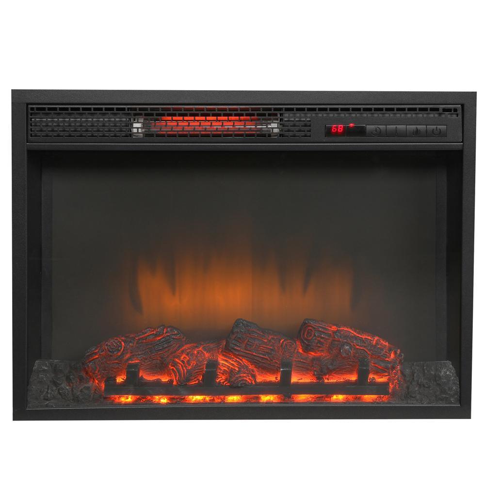 Edenfield 48 in. Freestanding Infrared Electric Fireplace TV Stand in Aged White - Super Arbor
