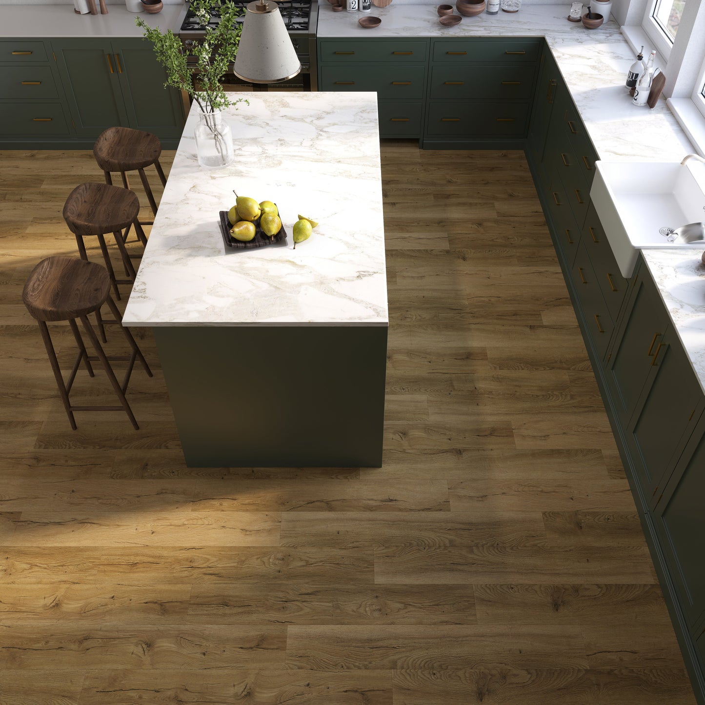 Lucida USA MaxCore Pioneer Oak 7-3/32-in Wide x 5-1/2-mm Thick Waterproof Interlocking Luxury Vinyl Plank Flooring (24.5-sq ft)