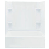 Accord 36 in. x 60 in. x 76 in. Bath and Shower Kit with Right-Hand Drain in White - Super Arbor