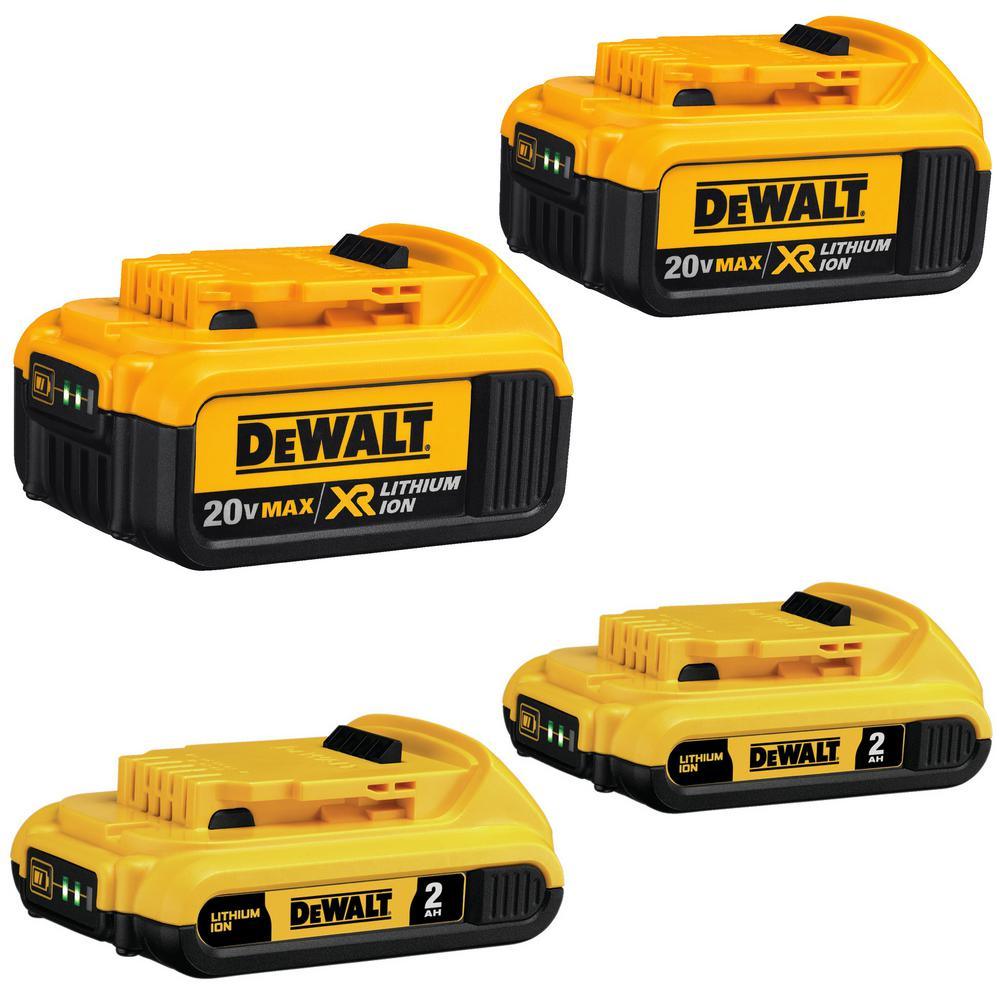 20-Volt MAX Lithium-Ion Battery Pack 2.0Ah (2-Pack) and 4.0Ah (2-Pack) - Super Arbor