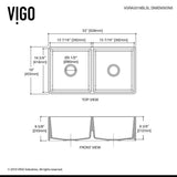 Matte Stone White Composite 33 in. Double Bowl Reversible Flat Farmhouse Apron-Front Kitchen Sink with 2 Strainers - Super Arbor