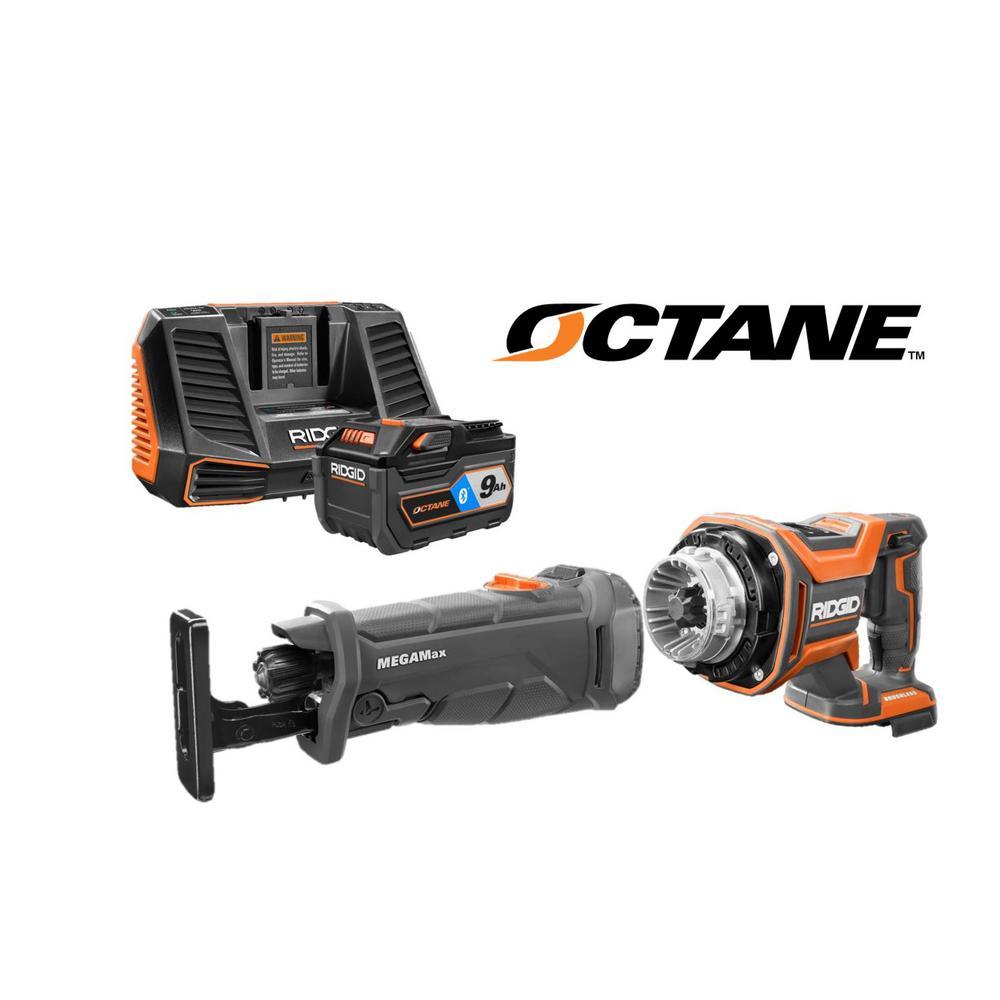 18-Volt OCTANE Brushless MEGAMax Power Base with MEGAMax Recip Saw, 18-Volt OCTANE 9.0 Ah Lithium Battery, and Charger - Super Arbor