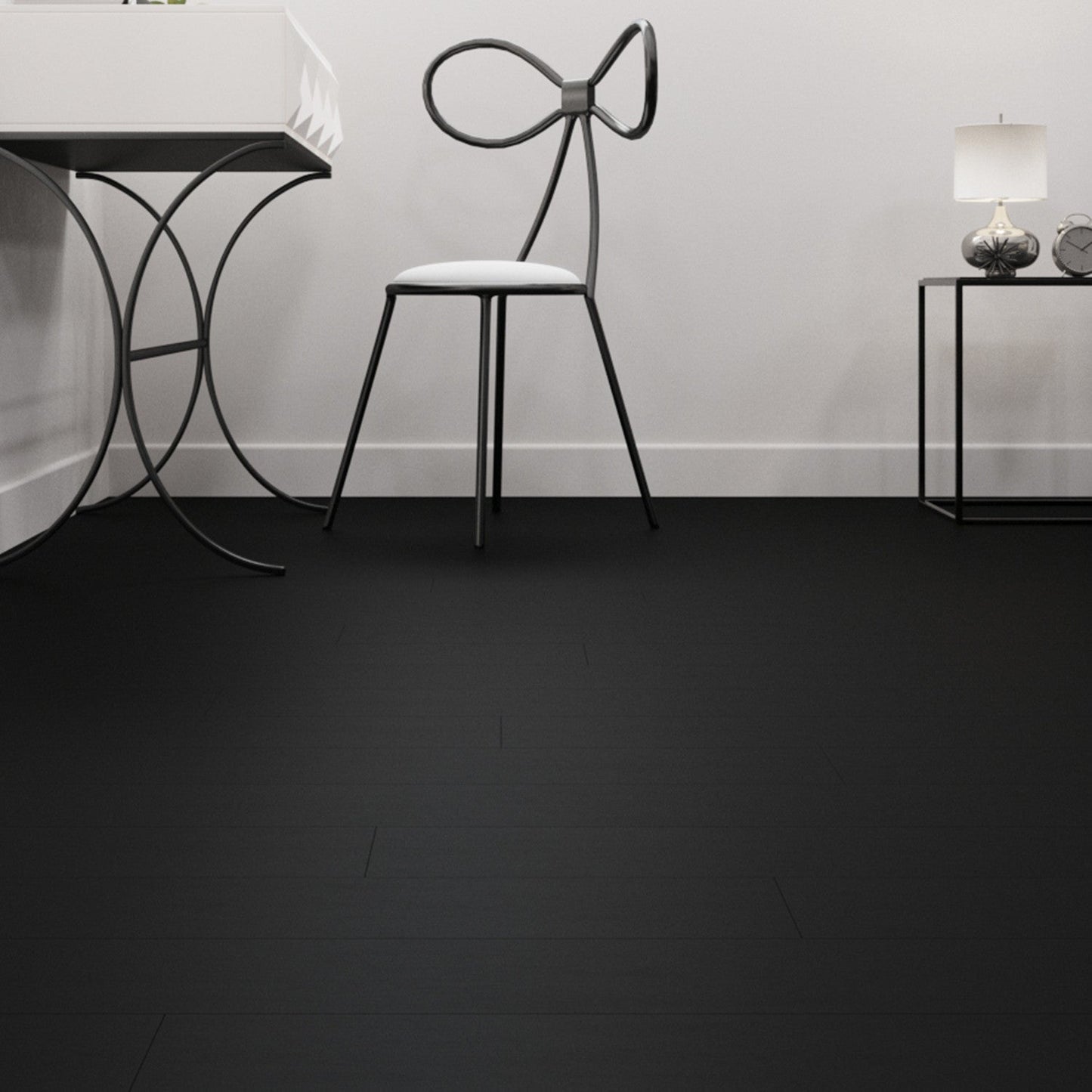 Lucida USA MaxCore Piano Black 7-3/32-in Wide x 5-1/2-mm Thick Waterproof Interlocking Luxury Vinyl Plank Flooring (24.5-sq ft)