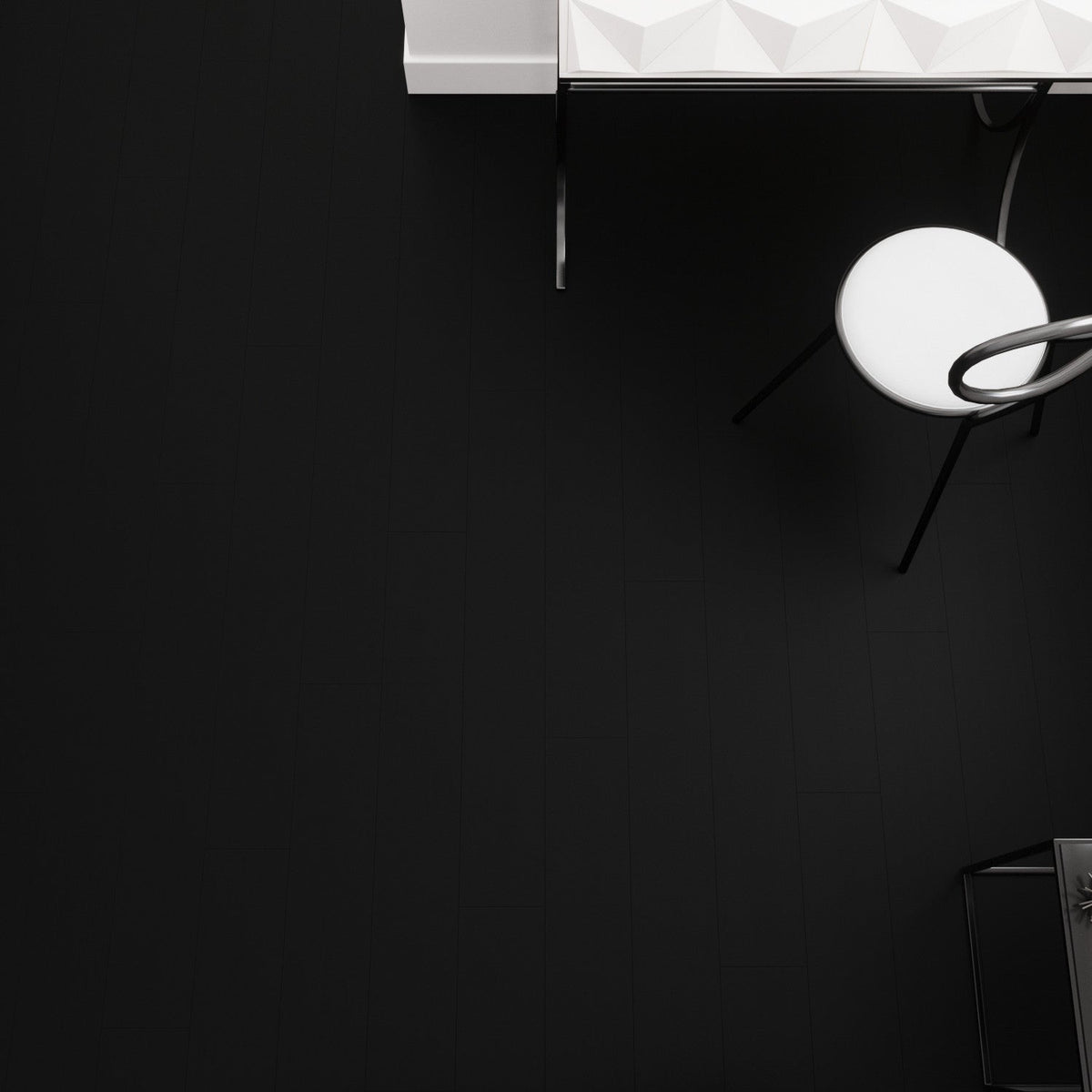 Lucida USA (Sample) MaxCore ULTRA Piano Black Vinyl Plank, 7.31 in x 48 in