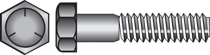 Hillman 1/4 in. Diameter x 4 in. Length Grade 5 Heat-Treated Zinc Steel Hex Head Cap Screws, 100-Pack