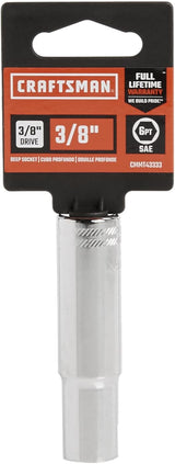 Craftsman 3/8 in. Drive SAE 3/8 in. 6-Point Deep Socket – Polished Chrome (CMMT43333)