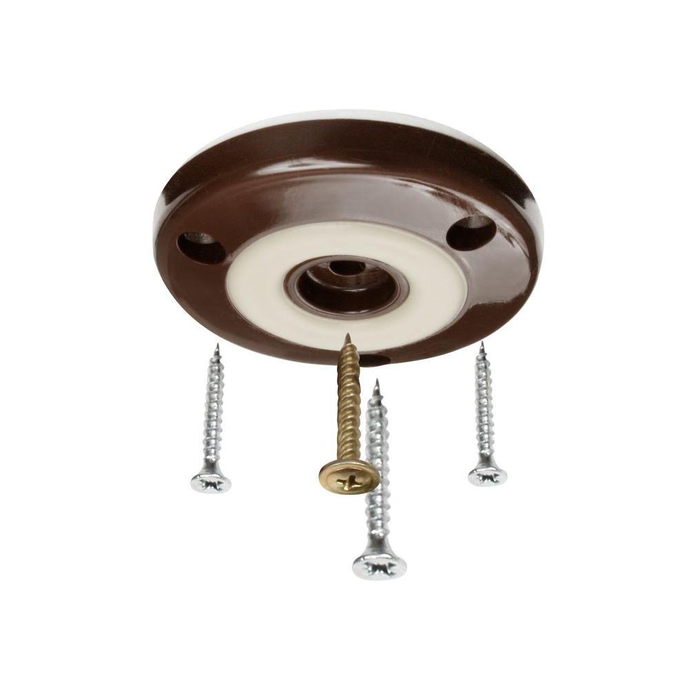 2 in. Round Chocolate Brown Furniture Feet Floor Protectors with Non Slip Rubber Grip (Set of 4 ) - Super Arbor