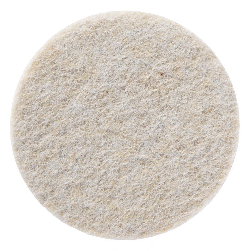 Scotch 2 in. Beige Round Surface Protection Felt Floor Pads ((6-Pack)(Case of 24)) - Super Arbor