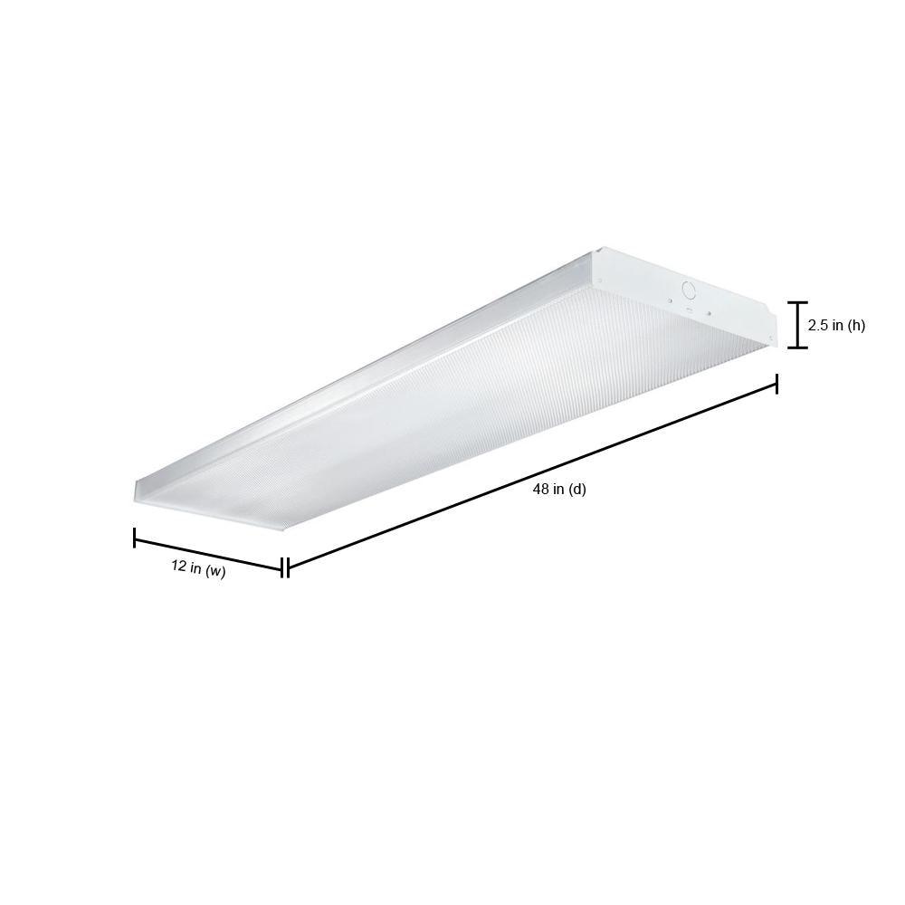 4 ft. White 4-Light Residential Fluorescent Wraparound Fixture - Super Arbor
